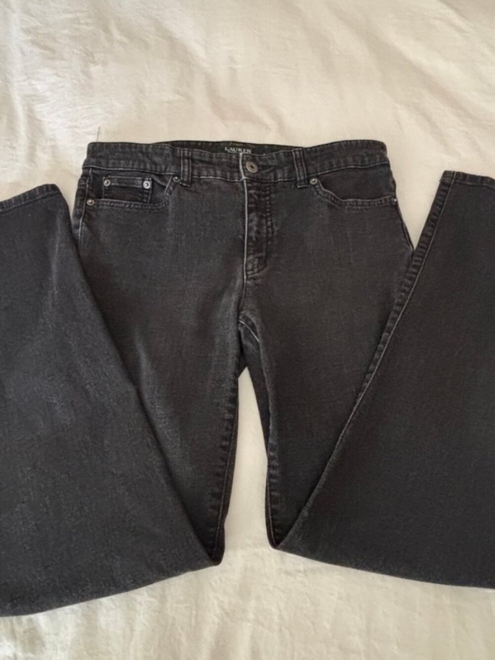 Lauren Ralph Lauren Premier Straight Leg Jeans Black Size 6